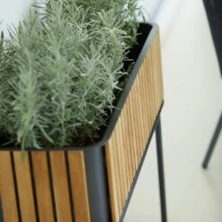Cane-Line Combine Pflanzgefäß 83x62x28cm Teak/Alu Natur/Lava Grey -Garten Leben cane line combine pflanzgefaess 53x53x40cm teak alu 1463498 5