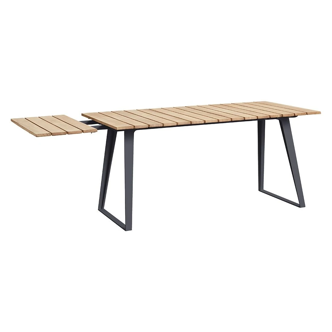 Cane-Line Copenhagen Ausziehtisch 160/243x84 Cm Aluminium/Teak Lava Grey/Natur 4 Cane-Line Copenhagen Ausziehtisch 160/243x84 Cm Aluminium/Teak Lava Grey/Natur – Bild 2