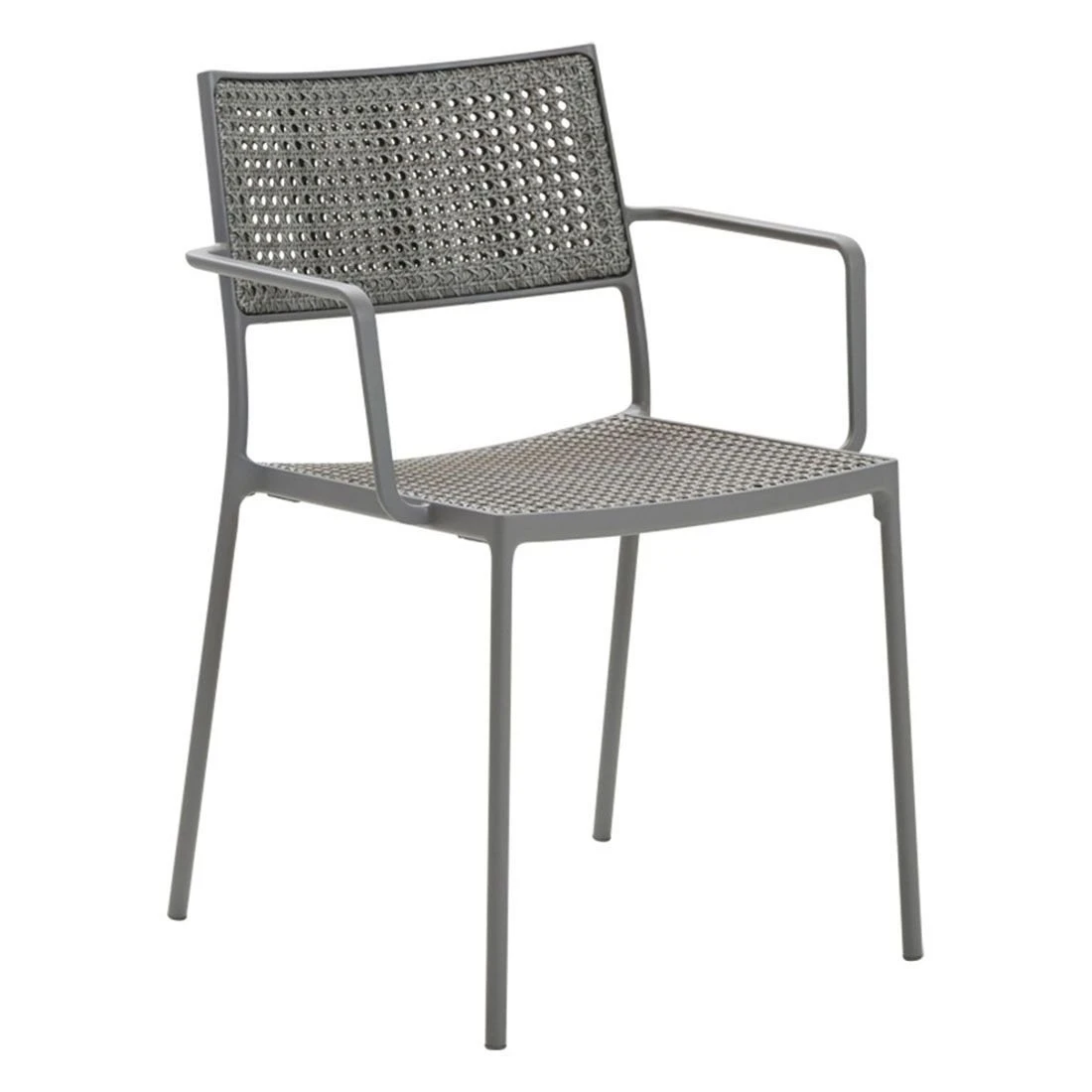 Cane-Line Less Stapelstuhl Aluminium/Geflecht Light Grey 3 Cane-Line Less Stapelstuhl Aluminium/Geflecht Light Grey