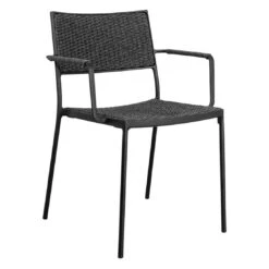 Cane-Line Less Stapelstuhl Aluminium/Geflecht Lava Grey/Dark Grey