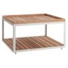 Cane-Line Level Beistelltisch 79x79cm Aluminium/Teak White/Natur 1 Cane-Line Level Beistelltisch 79x79cm Aluminium/Teak White/Natur -Garten Leben cane line level beistelltisch 79x79cm aluminium teak 1479921 1