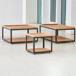 Cane-Line Level Loungetisch 120x60cm Aluminium/Teak Lava Grey/Natur -Garten Leben cane line level loungetisch 120x60cm aluminium teak 1479833 3