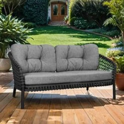 Cane-Line Ocean Gartensofa 155cm Aluminium/Rope/Polypropylen Dark Grey