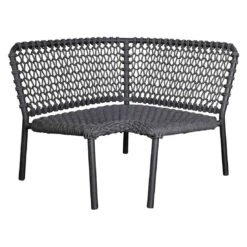 Cane-Line Ocean Ecklounge Aluminium/Rope Dark Grey -Garten Leben cane line ocean loungeecke aluminium rope 1480086 5