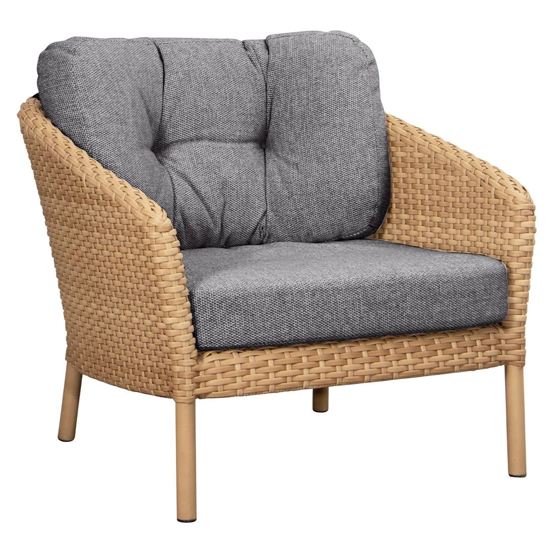 Cane-Line Ocean Loungesessel Aluminium/Geflecht Dark Grey/Natur 4 Cane-Line Ocean Loungesessel Aluminium/Geflecht Dark Grey/Natur – Bild 2