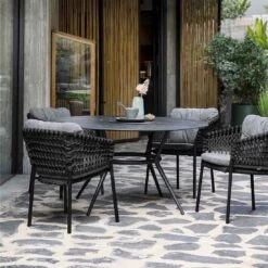 Cane-Line Ocean Stapelsessel Aluminium/Rope Dark Grey -Garten Leben cane line ocean stapelsessel aluminium rope 1464081 5