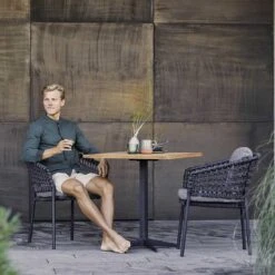 Cane-Line Ocean Stapelsessel Aluminium/Rope Dark Grey -Garten Leben cane line ocean stapelsessel aluminium rope 1464081 6