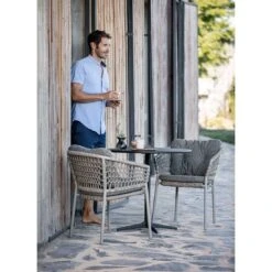 Cane-Line Ocean Stapelsessel Aluminium/Rope Taupe -Garten Leben cane line ocean stapelsessel aluminium rope 1464092 5