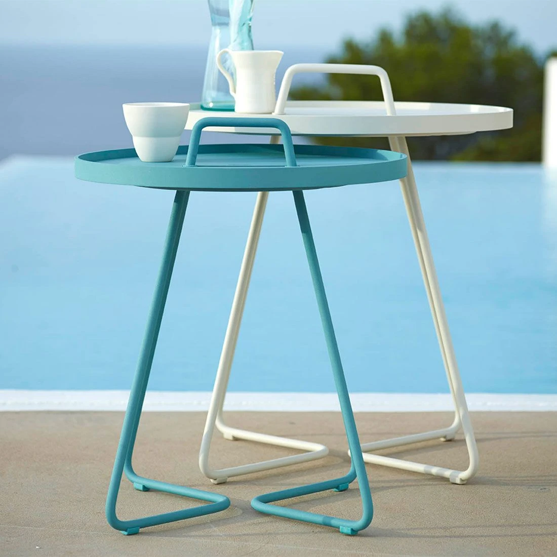 Cane-Line On-the-move Beistelltisch Ø44x54 Cm Aluminium Aqua 4 Cane-Line On-the-move Beistelltisch Ø44x54 Cm Aluminium Aqua – Bild 2