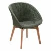 Cane-Line Peacock Gartensessel Teak/Rope Dark Green/Natur -Garten Leben cane line peacock gartensessel teak aluminium rope 1465027 1