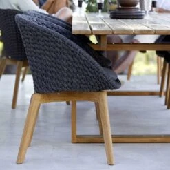 Cane-Line Peacock Gartensessel Teak/Rope Dark Grey/Natur -Garten Leben cane line peacock gartensessel teak aluminium rope 1465038 8