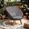 Cane-Line Peacock Loungesessel Teak/Rope Dark Grey/Grey -Garten Leben cane line peacock loungesessel teak rope 1480405 1