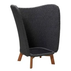 Cane-Line Peacock Wing Loungesessel Teak/Rope Dark Grey/Grey/Natur -Garten Leben cane line peacock wing loungesessel teak rope 1465071 3