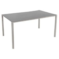 Cane-Line Pure Gartentisch 150x90cm Aluminium/Keramik Taupe/Basalt