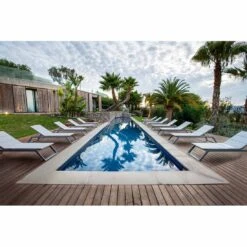 Cane-Line Siesta Gartenliege Aluminium/Textilene Light Grey -Garten Leben cane line siesta gartenliege aluminium sunbrella 1465192 8