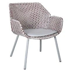 Cane-Line Vibe Loungesessel Stahl/Geflecht Light Grey/Bordeaux/Dusty Rose -Garten Leben cane line vibe loungesessel stahl geflecht 1465346 3