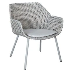 Cane-Line Vibe Loungesessel Stahl/Geflecht Light Grey/Grey/Taupe -Garten Leben cane line vibe loungesessel stahl geflecht 1465357 3