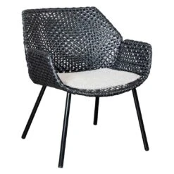 Cane-Line Vibe Loungesessel Stahl/Geflecht Black/Graphite -Garten Leben cane line vibe loungesessel stahl geflecht 1465368 3