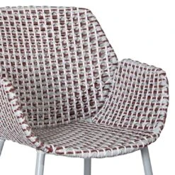 Cane-Line Vibe Gartensessel Stahl/Geflecht Light Grey/Bordeaux/Dusty Rose -Garten Leben cane line vibe loungestuhl stahl geflecht 1465423 3
