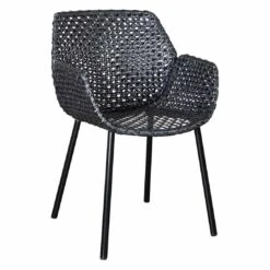 Cane-Line Vibe Gartensessel Stahl/Geflecht Black/Graphite