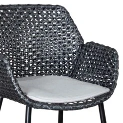 Cane-Line Vibe Gartensessel Stahl/Geflecht Black/Graphite -Garten Leben cane line vibe loungestuhl stahl geflecht 1465445 3