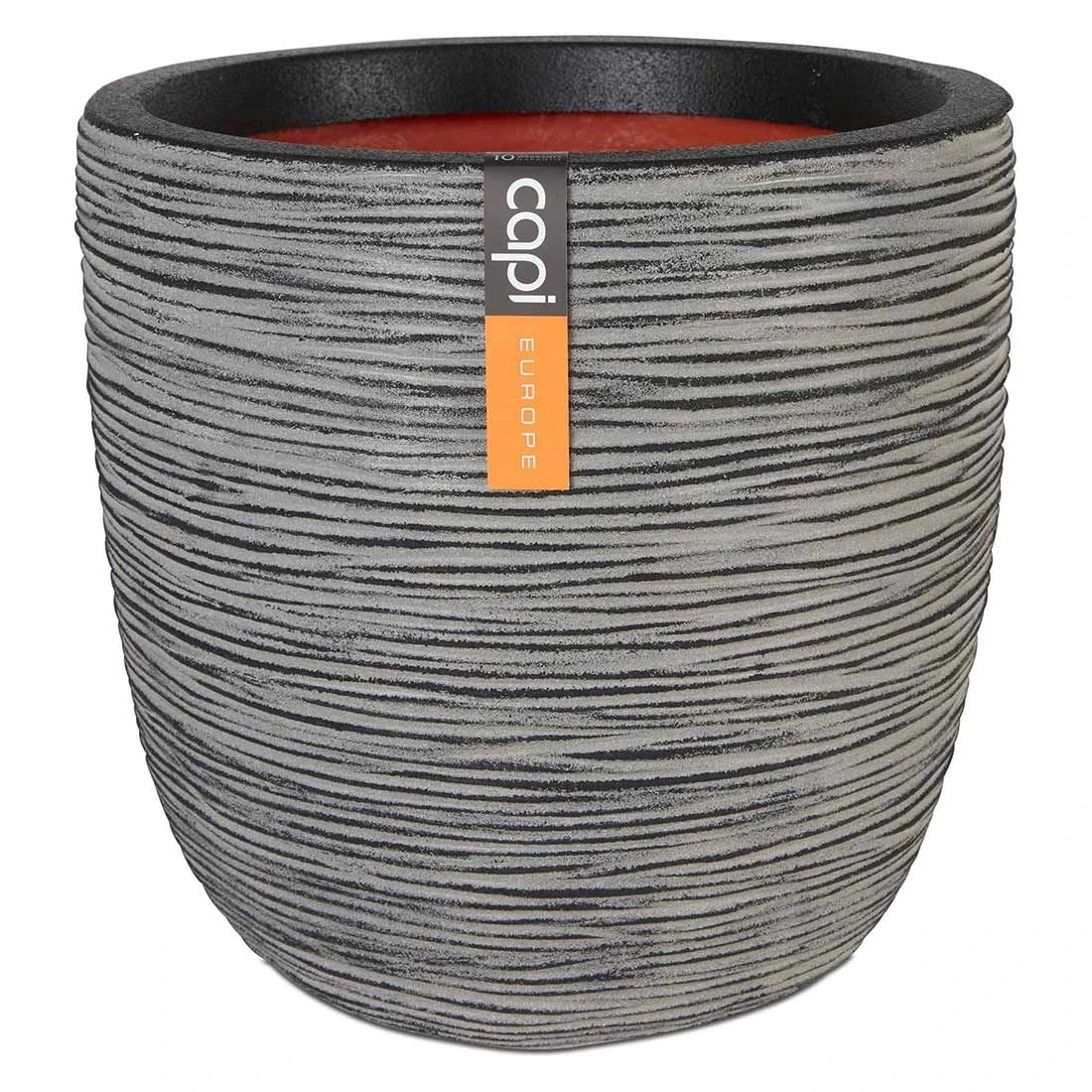 Capi Riffle Pflanztopf Ø35x34cm Kunststoff Anthrazit 3 Capi Riffle Pflanztopf Ø35x34cm Kunststoff Anthrazit