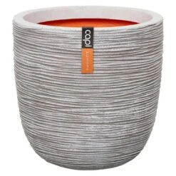 Capi Riffle Pflanztopf Ø35x34cm Kunststoff Elfenbein