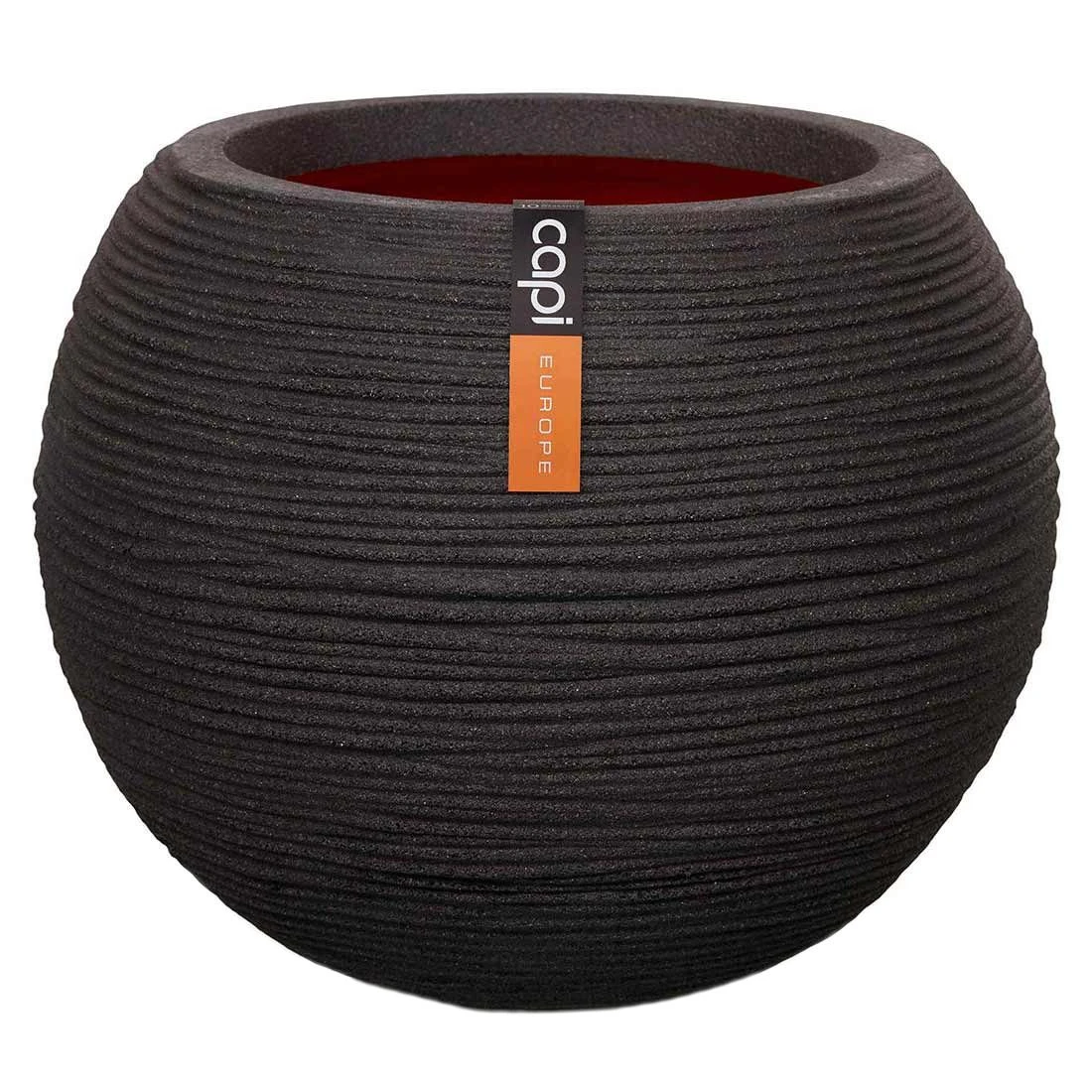 Capi Riffle Pflanztopf Ø40x32cm Kunststoff Schwarz 3 Capi Riffle Pflanztopf Ø40x32cm Kunststoff Schwarz