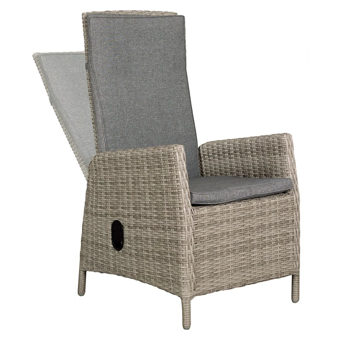 DeVries Dina Gartensessel Geflecht/Polyester Shell/Grau 4 DeVries Dina Gartensessel Geflecht/Polyester Shell/Grau – Bild 2