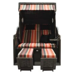 DeVries Pure Cliff XL Strandkorb Geflecht/Pinienholz Grau Gebürstet -Garten Leben devries pure cliff xl sun aluminium pinienholz grau geburstet 1269546 2