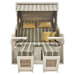 DeVries Pure Seaside XL Strandkorb Geflecht/Pinienholz 440 Ice Flower -Garten Leben devries pure seaside xl aluminium pinienholz 440 ice flower 1269678 2