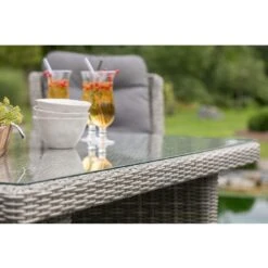 DeVries Salou Gartenmöbelset 4-tlg. Mit Tisch 165x90 Cm Old White/Grau -Garten Leben devries salou gartenmoebelset 4 tlg mit tisch 165x90 cm 1434524 6