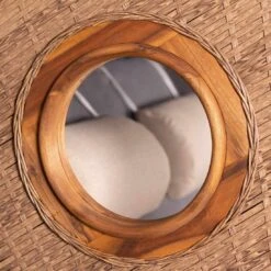 DeVries Trend 45 PE Strandkorb Akazie/Geflecht Des.751 Natur/Grau -Garten Leben devries trend 45 pe strandkorb akazie geflecht des 751 1438660 3