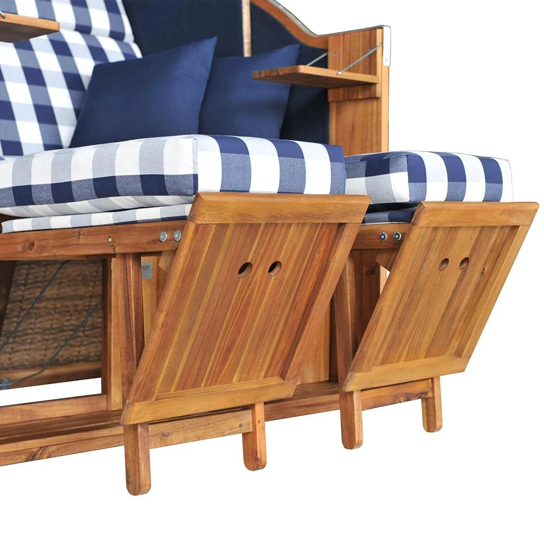 DeVries Trend 45 Strandkorb Akazie/Geflecht Des.743 Walnuss 6 DeVries Trend 45 Strandkorb Akazie/Geflecht Des.743 Walnuss – Bild 4