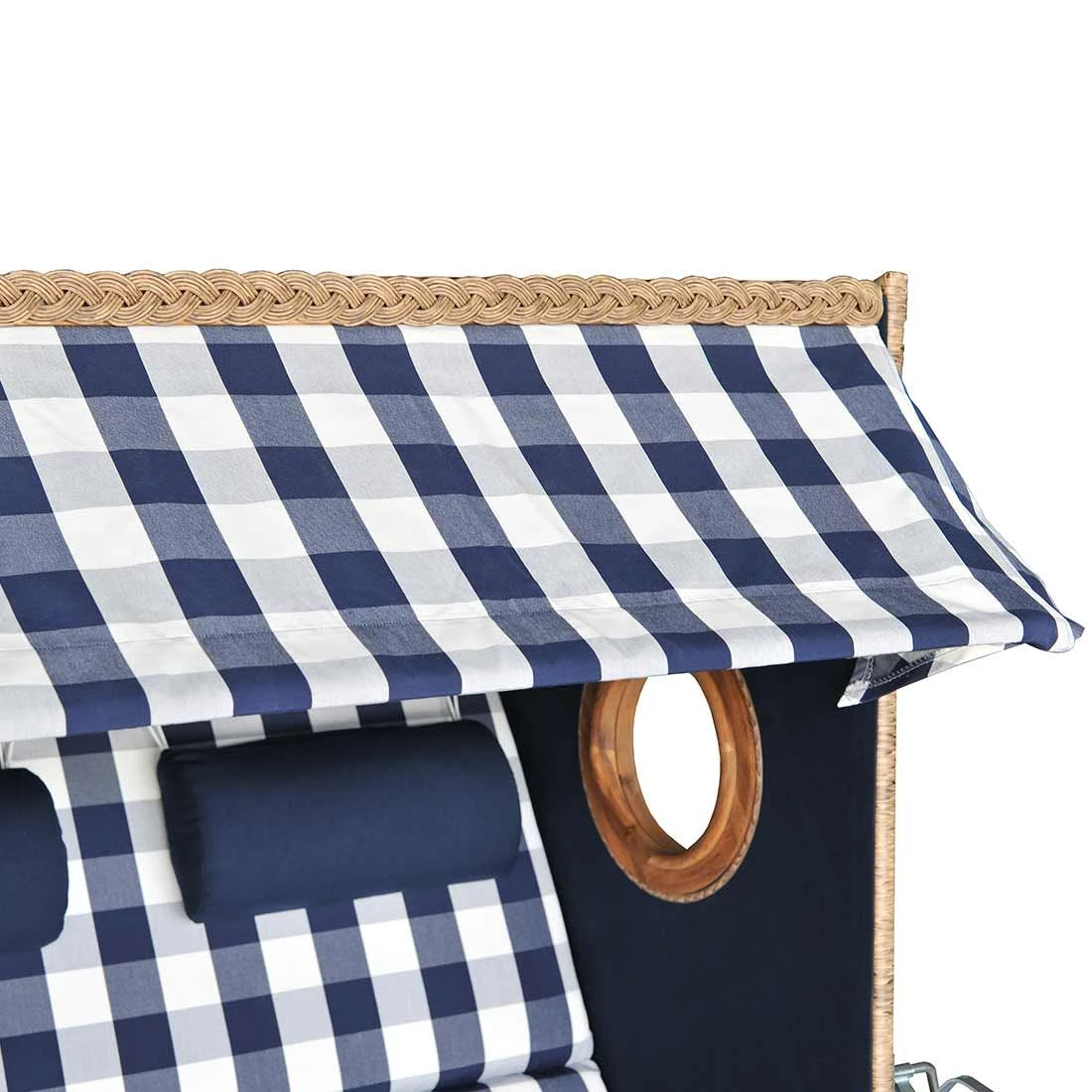 DeVries Trend 45 Strandkorb Akazie/Geflecht Des.743 Walnuss 7 DeVries Trend 45 Strandkorb Akazie/Geflecht Des.743 Walnuss – Bild 5