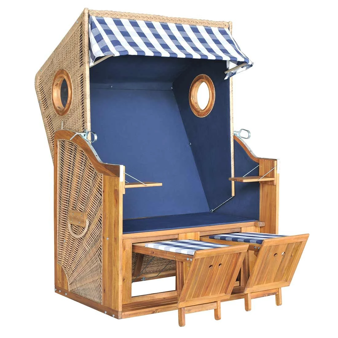 DeVries Trend 45 Strandkorb Akazie/Geflecht Des.743 Walnuss 8 DeVries Trend 45 Strandkorb Akazie/Geflecht Des.743 Walnuss – Bild 6