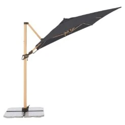 Doppler Alu-Wood Ultra Ampelschirm 300x220cm Holzoptik/Aluminium Anthrazit -Garten Leben doppler alu wood ultra ampelschirm 300x220cm holzoptik aluminium 1350594 2
