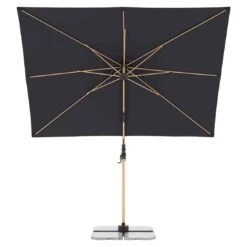 Doppler Alu-Wood Ultra Ampelschirm 300x220cm Holzoptik/Aluminium Anthrazit -Garten Leben doppler alu wood ultra ampelschirm 300x220cm holzoptik aluminium 1350594 4