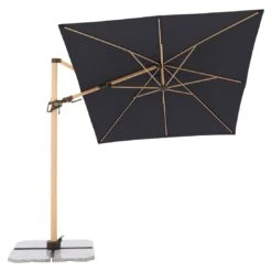 Doppler Alu-Wood Ultra Ampelschirm 300x220cm Holzoptik/Aluminium Anthrazit -Garten Leben doppler alu wood ultra ampelschirm 300x220cm holzoptik aluminium 1350594 5