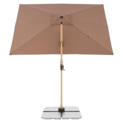 Doppler Alu-Wood Ultra Ampelschirm 300x220cm Holzoptik/Aluminium Greige -Garten Leben doppler alu wood ultra ampelschirm 300x220cm holzoptik aluminium 1355742 11