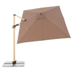 Doppler Alu-Wood Ultra Ampelschirm 300x220cm Holzoptik/Aluminium Greige -Garten Leben doppler alu wood ultra ampelschirm 300x220cm holzoptik aluminium 1355742 13