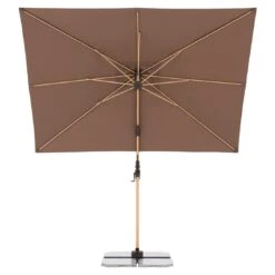 Doppler Alu-Wood Ultra Ampelschirm 300x220cm Holzoptik/Aluminium Greige -Garten Leben doppler alu wood ultra ampelschirm 300x220cm holzoptik aluminium 1355742 4