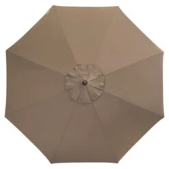 Doppler Alu-Wood Ultra Marktschirm Ø350cm Aluminium/Holzoptik Greige -Garten Leben doppler alu wood ultra marktschirm durchm350cm aluminium holzoptik 1355753 2