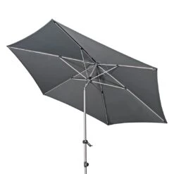 Doppler Expert Sonnenschirm Ø320cm Mit Kurbel Anthrazit -Garten Leben doppler expert sonnenschirm o320cm mit kurbel 44224 2