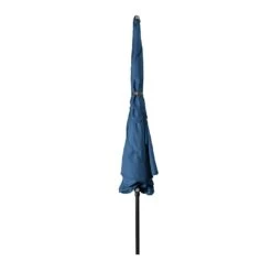 Doppler Sunline Waterproof Mittelstockschirm 225x120cm Anthrazit/Blau -Garten Leben doppler sunline waterproof balkonschirm 225x120cm m volant anthrazit blau 1300698 3