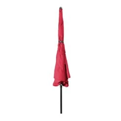 Doppler Sunline Waterproof Mittelstockschirm 225x120cm Anthrazit/Rot -Garten Leben doppler sunline waterproof balkonschirm 225x120cm m volant anthrazit rot 1300676 3