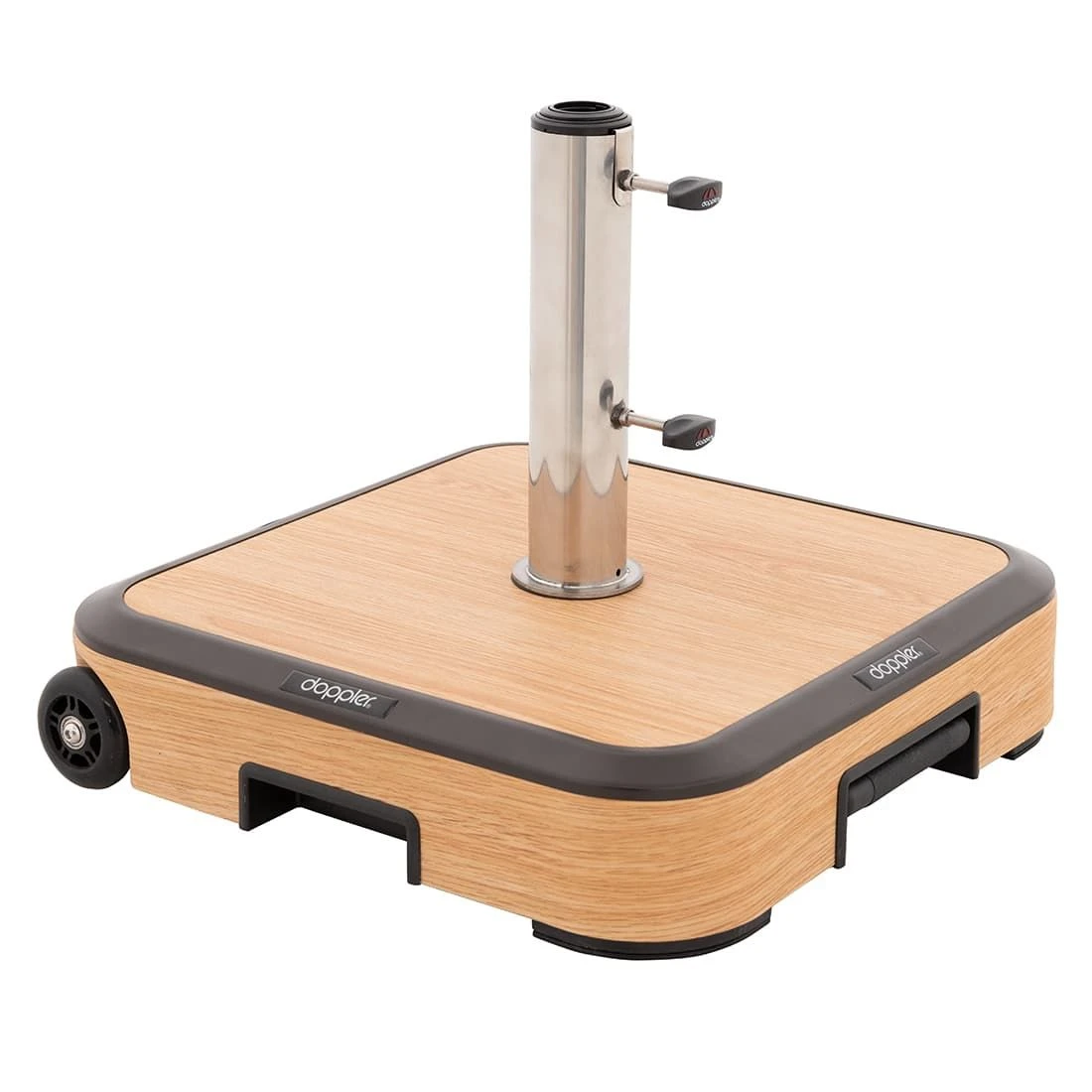 Doppler Schirmsockel 50kg Alu-Beton/Trolley M.Griff Wood 4 Doppler Schirmsockel 50kg Alu-Beton/Trolley M.Griff Wood – Bild 2