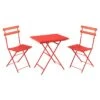 Emu Arc En Ciel Gartenmöbel-Set 3-tlg. Tisch 70x50cm Scharlachrot -Garten Leben emu arc en ciel balkonset 3 tlg tisch 70x50cm 1414372 1