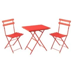 Emu Arc En Ciel Gartenmöbel-Set 3-tlg. Tisch 70x50cm Scharlachrot