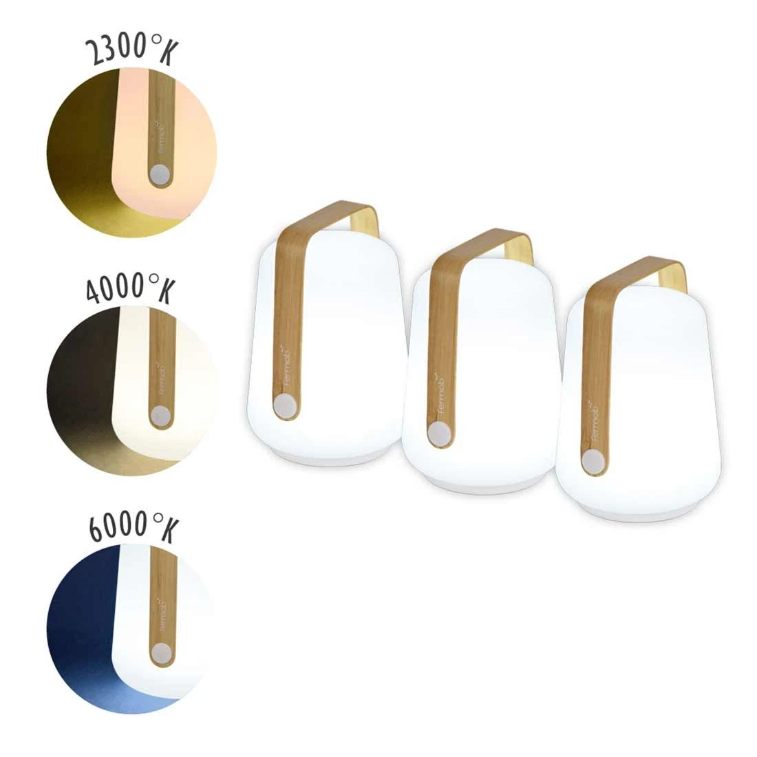 Fermob Balad Outdoor-Lampe 3er-Set Polyethylen Bambus 4 Fermob Balad Outdoor-Lampe 3er-Set Polyethylen Bambus – Bild 2